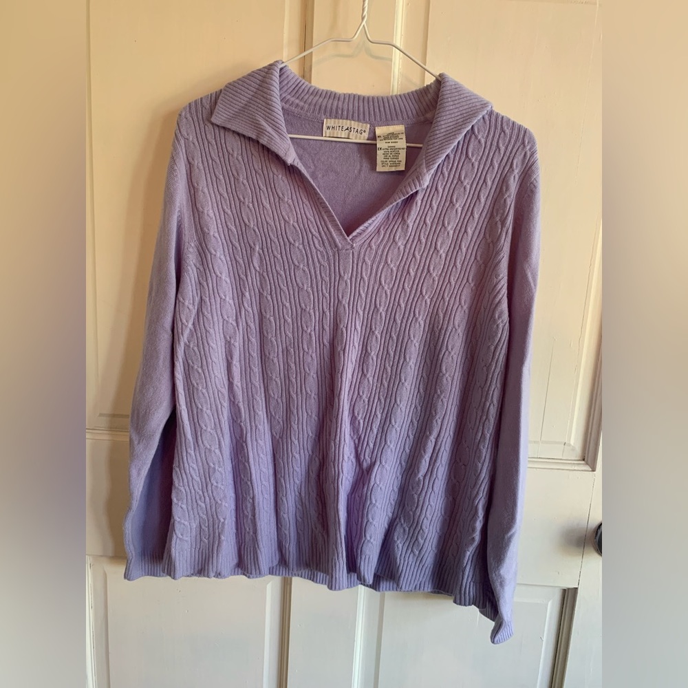 Purple pullover sweater